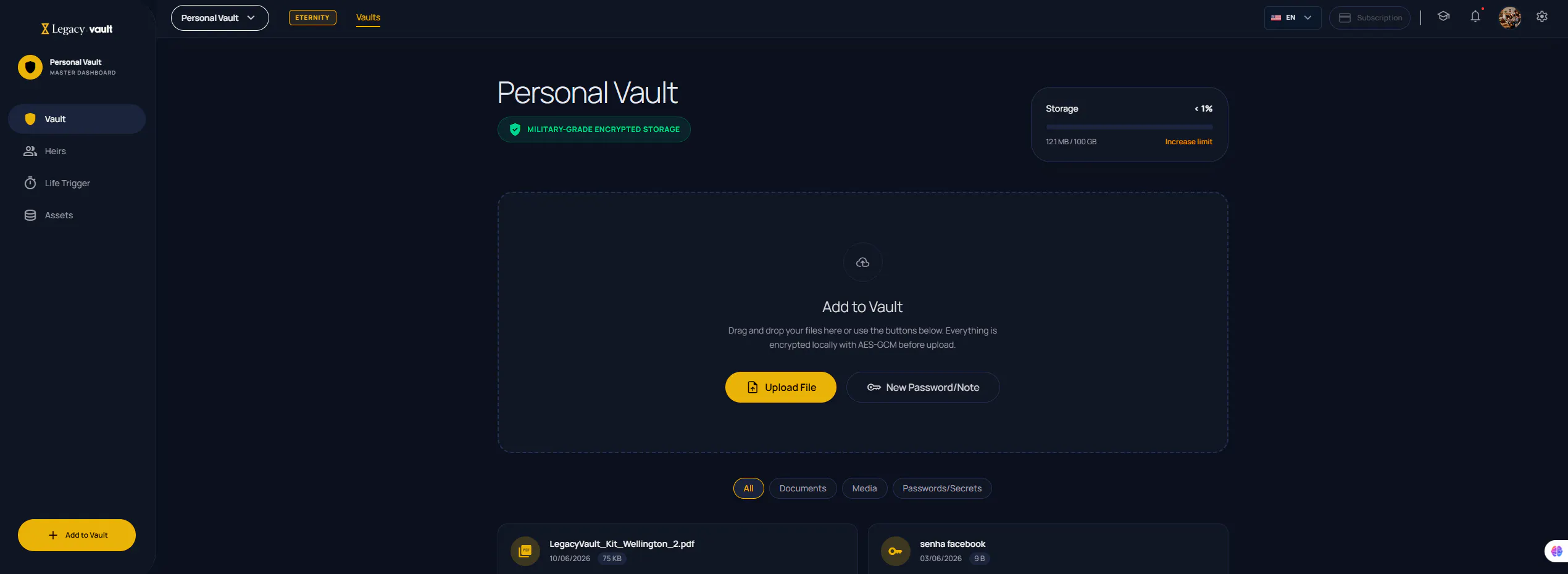 Legacy Vault gallery image