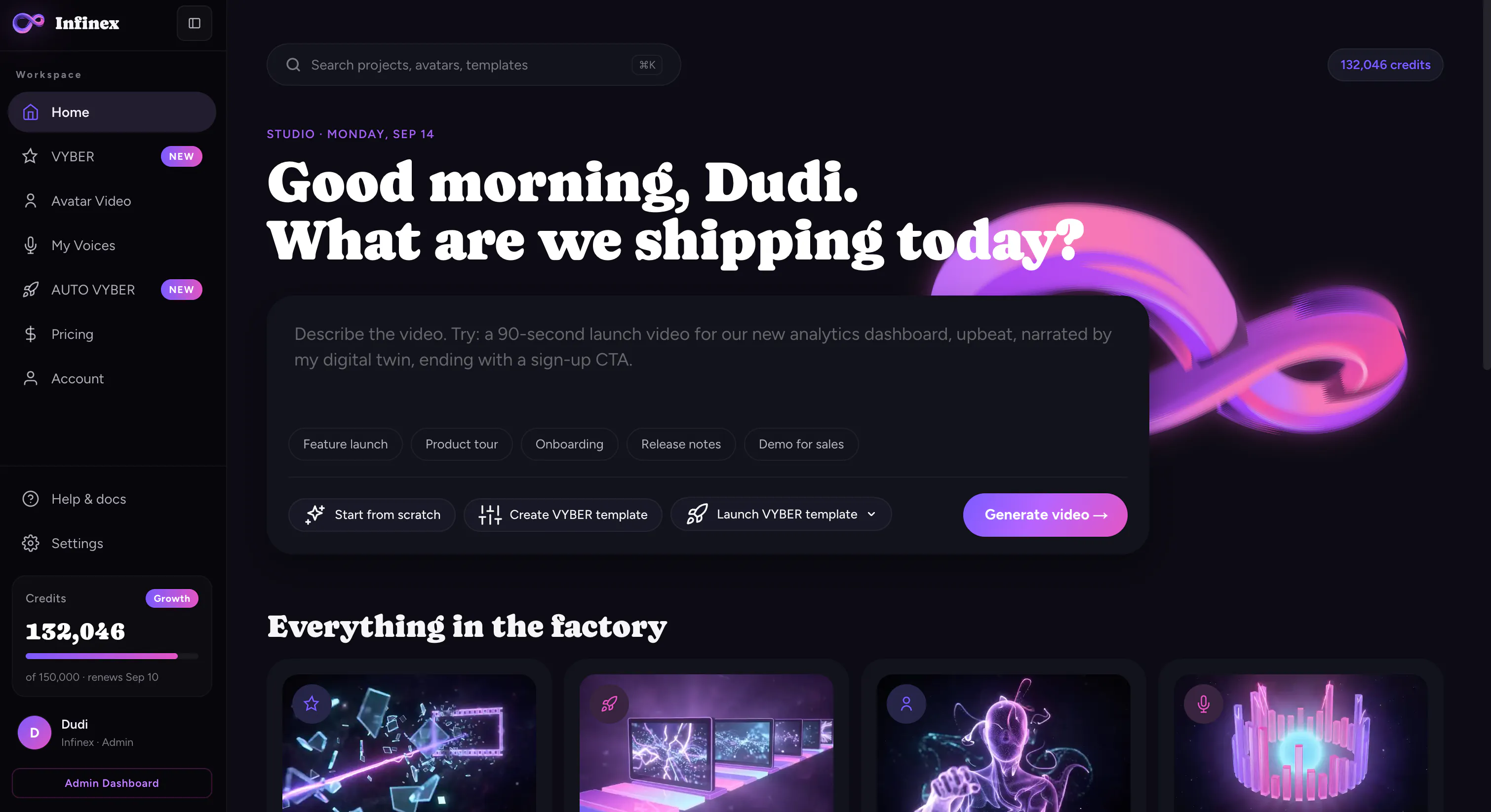 www.infinexai.io gallery image