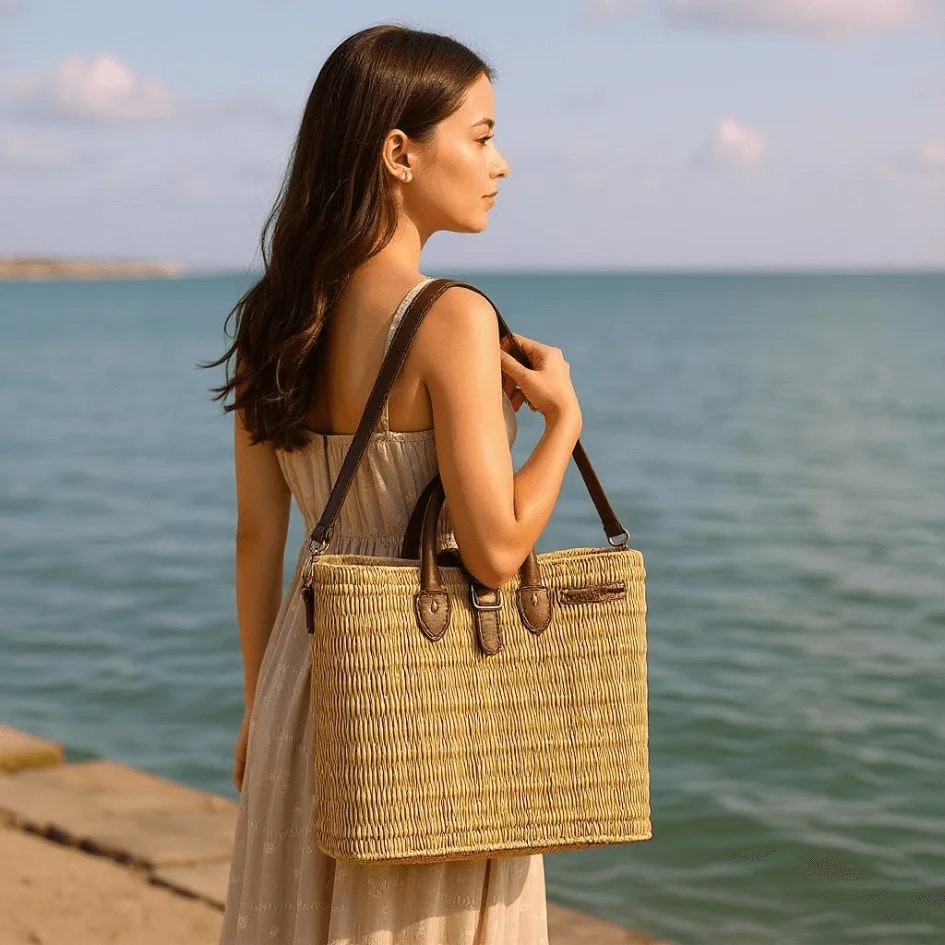 Bolso de hombro - Bolso de hombro con correa de hombro extraíble y bloqueo M media 2