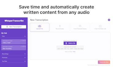 Create unique custom content using GPT prompts with this top-notch transcription service.