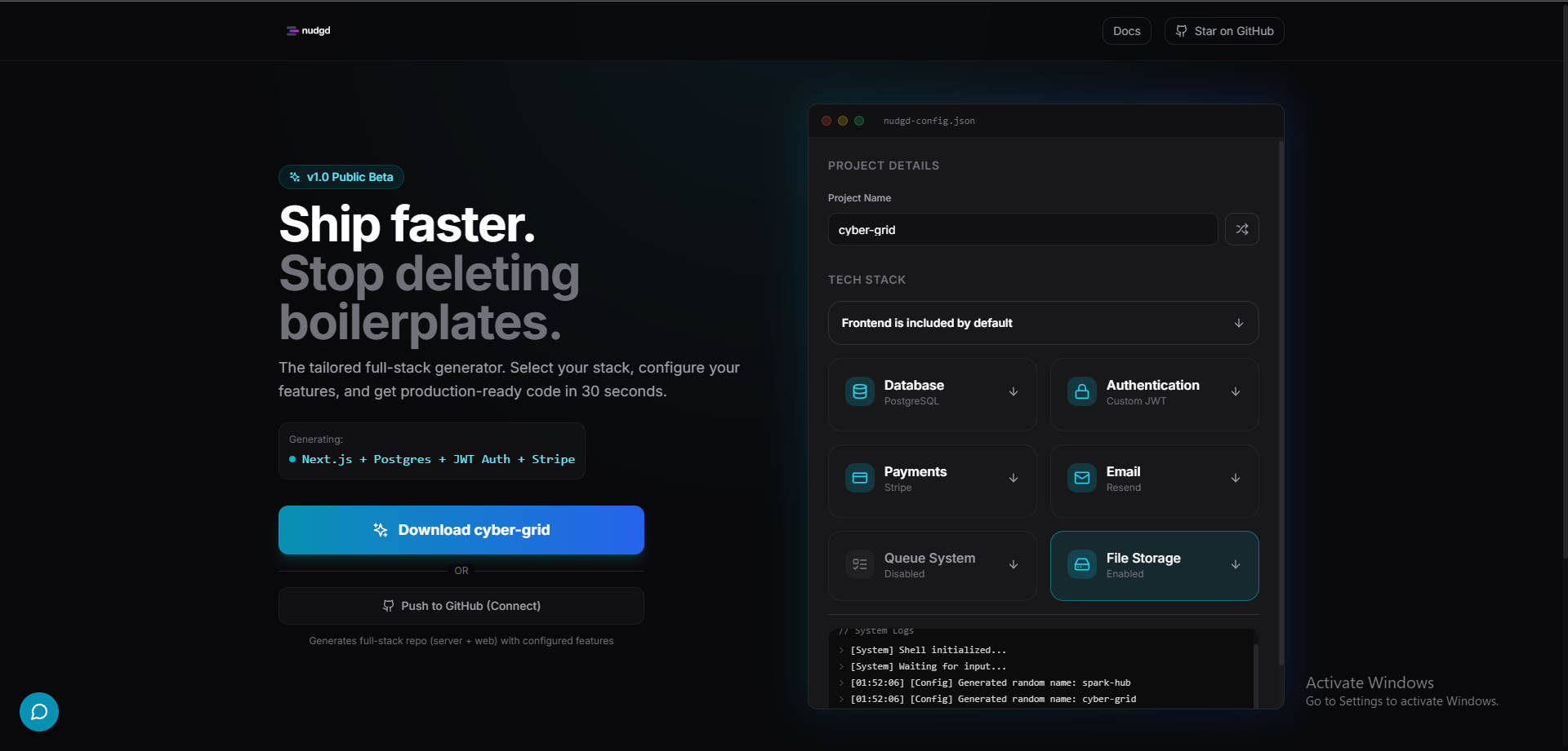 Nudgd - Main product screenshot demonstrating key features and user interface