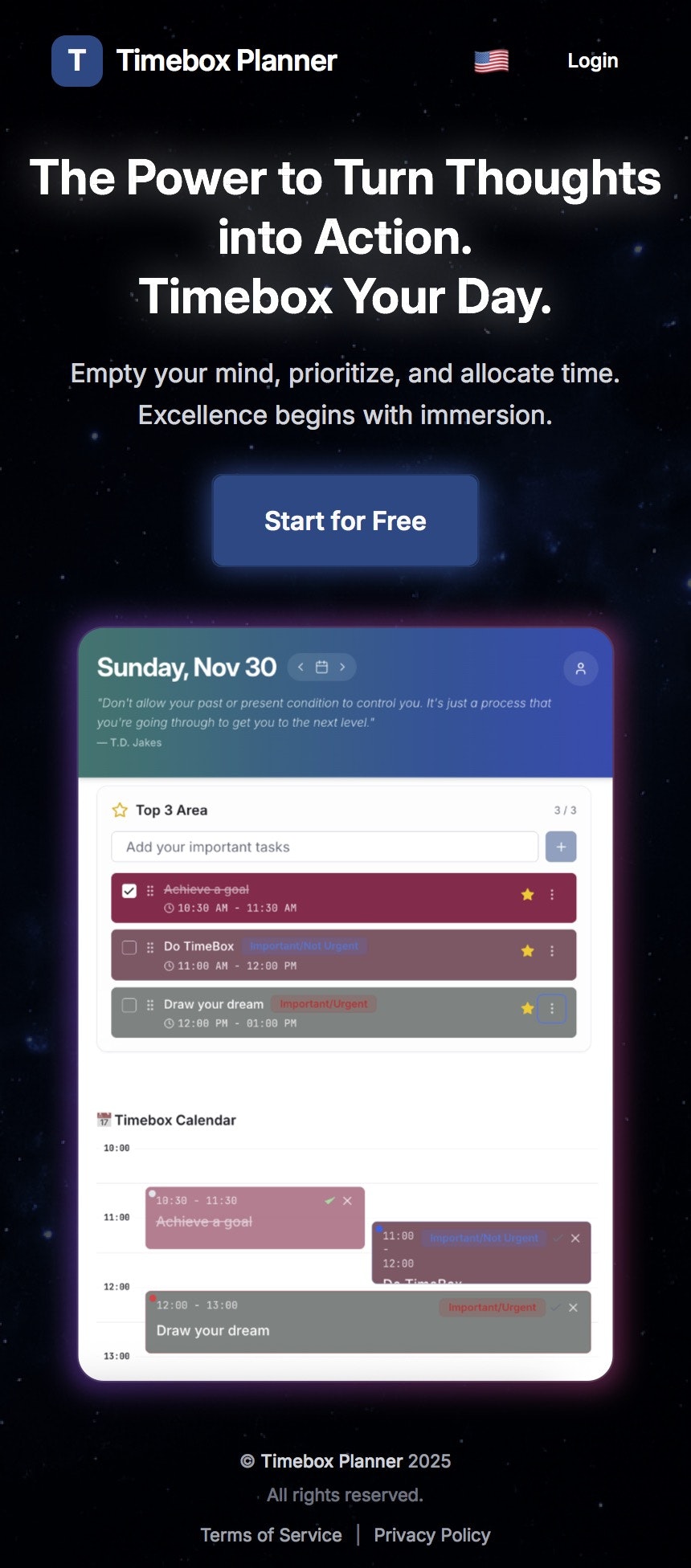 Timebox planner gallery image