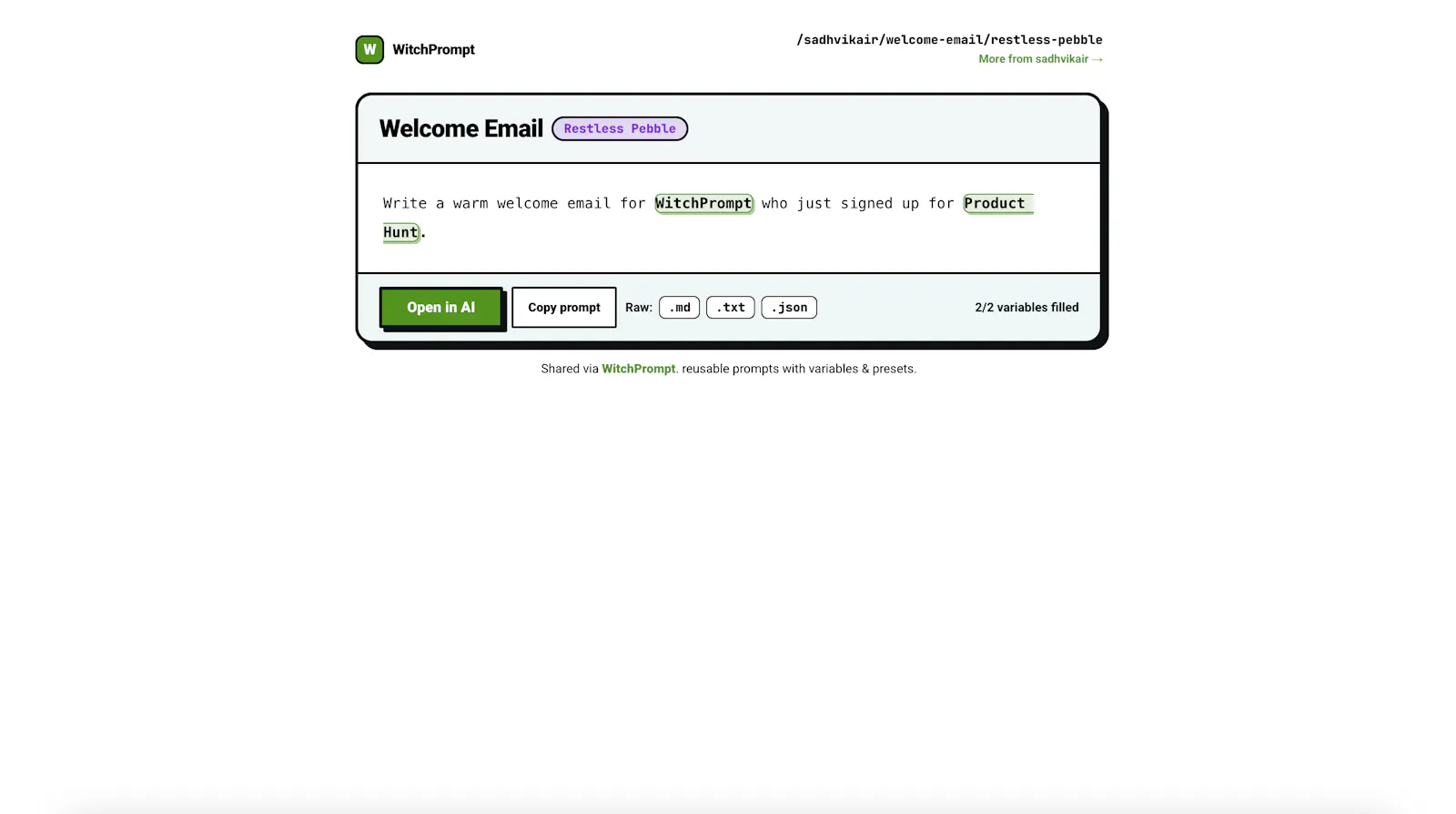 WitchPrompt screenshot 3