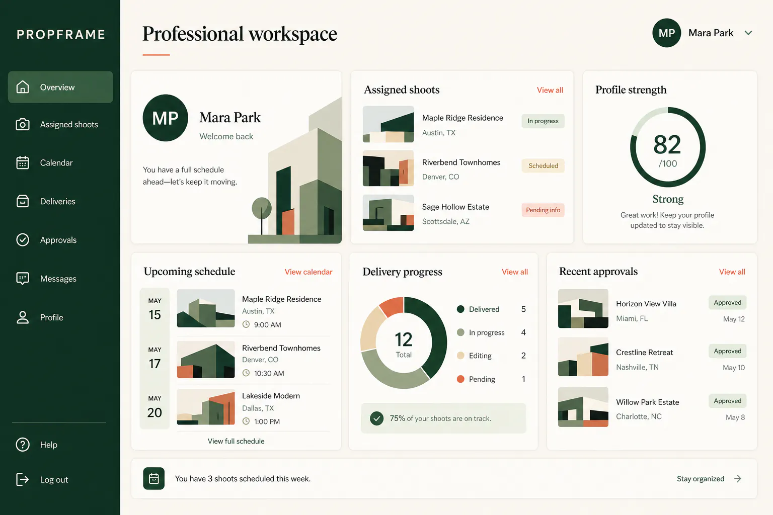 PROPFRAME — Real estate media operations gallery image