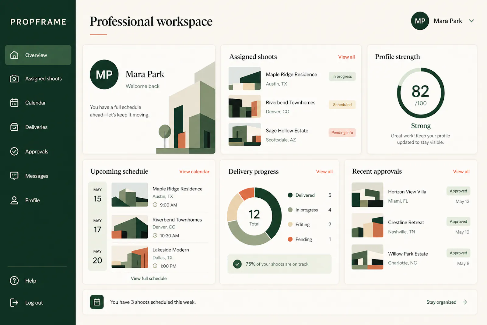 PROPFRAME — Real estate media operations screenshot 3