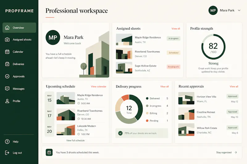 PROPFRAME — Real estate media operations screenshot 3