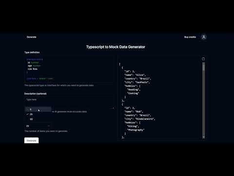 Typescript to Mock Data AI gallery image