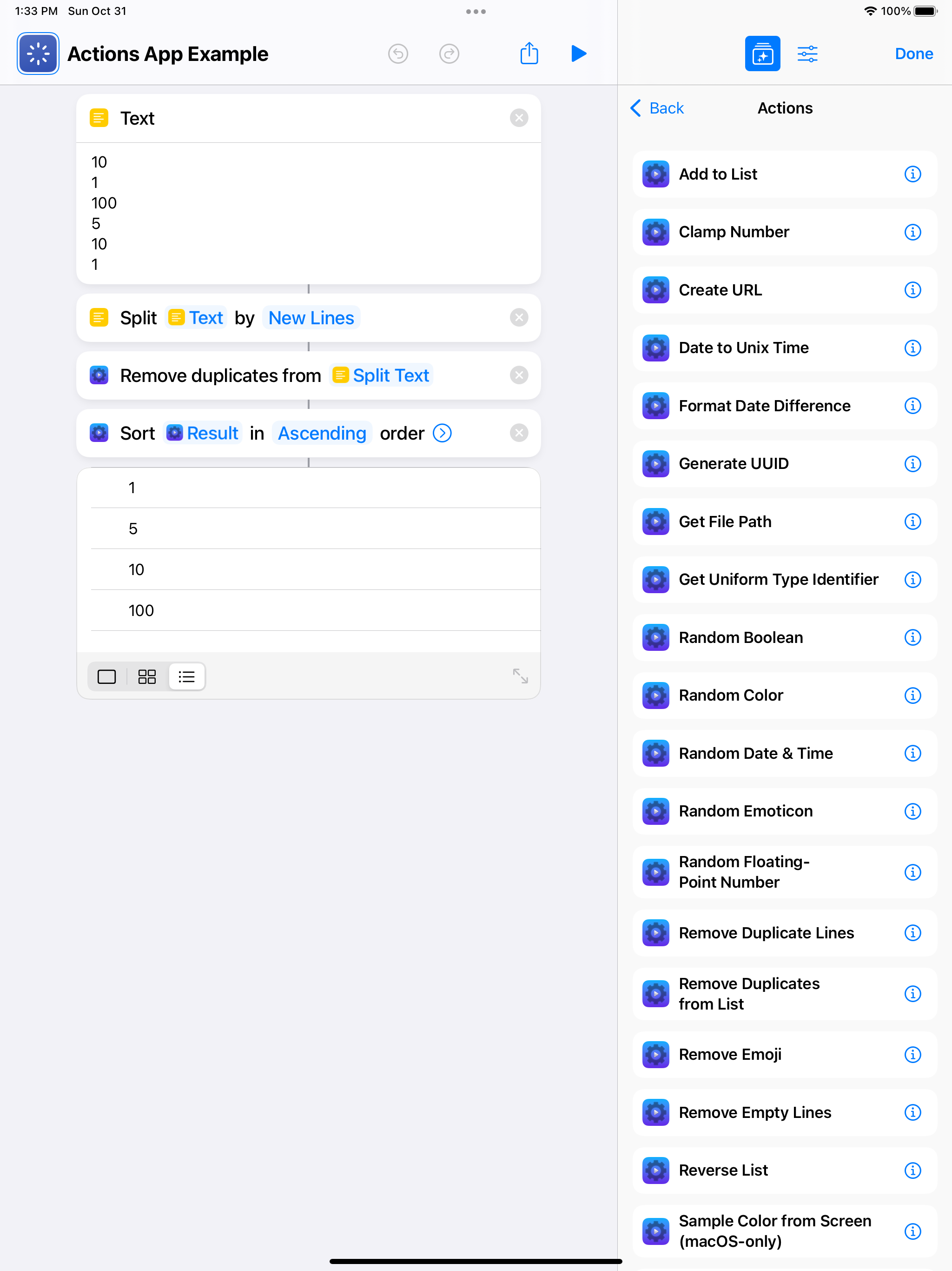 Actions gallery image