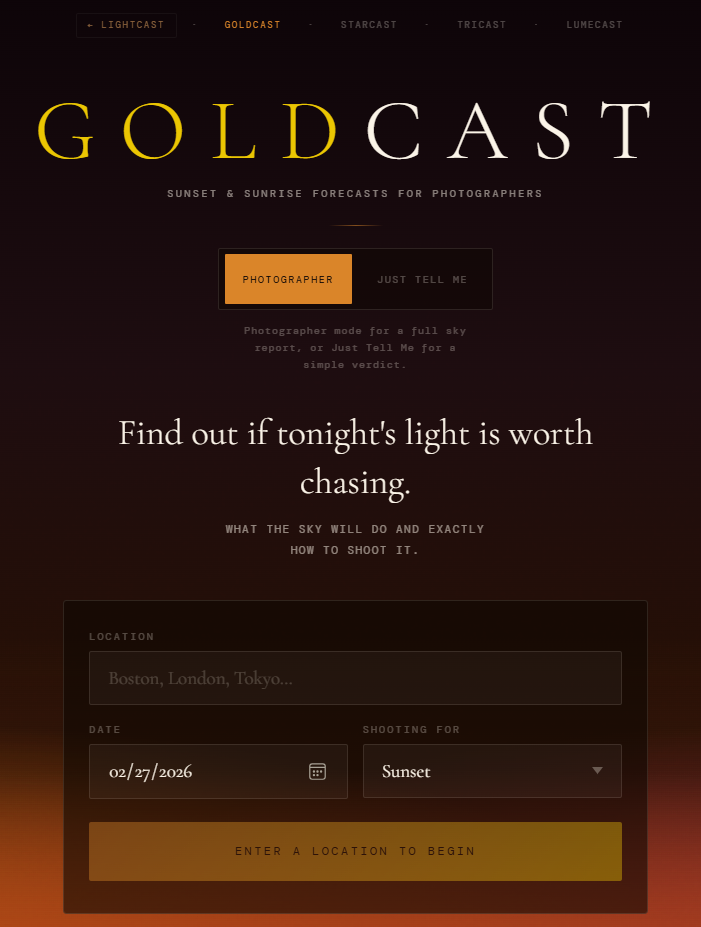 Goldcast in LightCast Suite gallery image