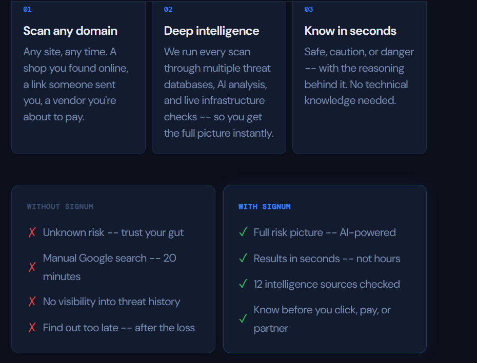 Signum - Screenshot 2 showing product features and functionality