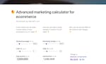 Marketing calculator for ecommerce image