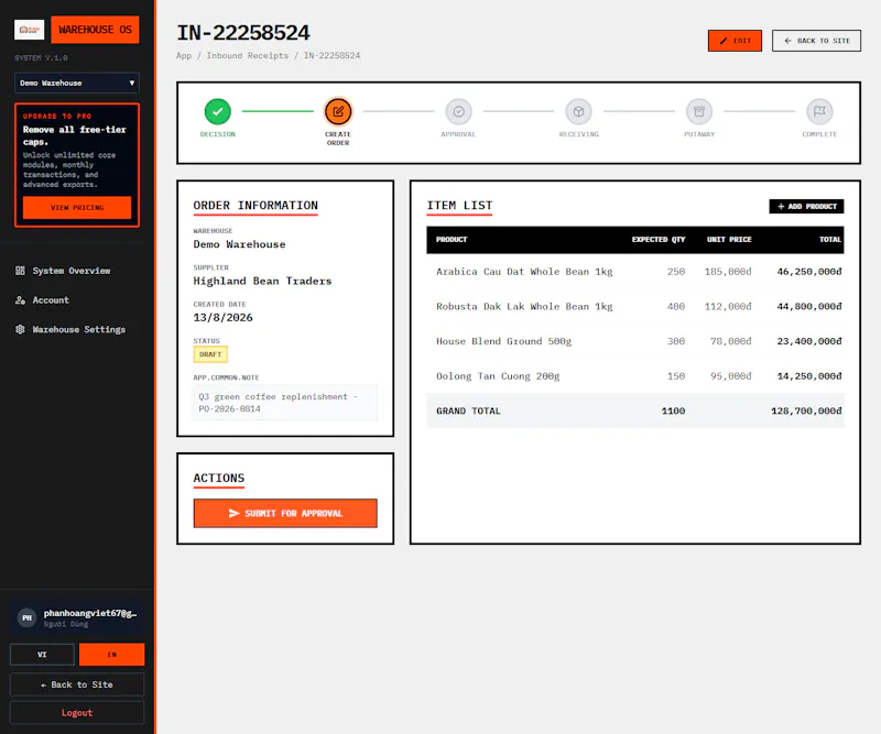 Warehouse OS screenshot 15