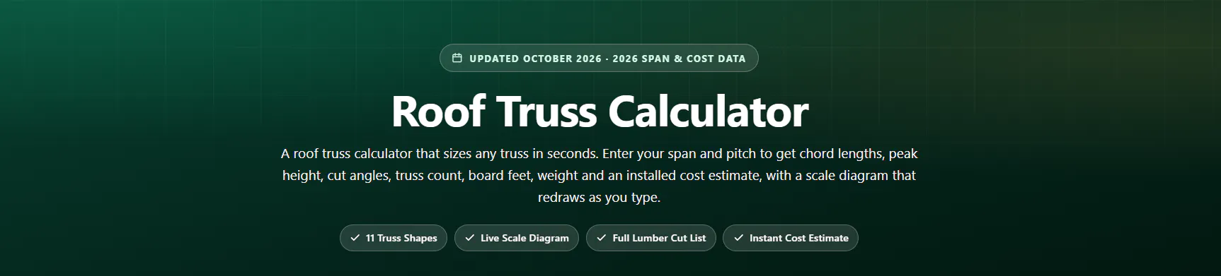 Roof Truss Calculator gallery image