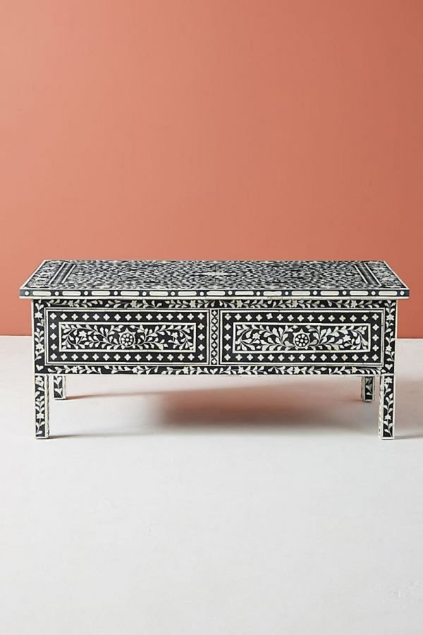 Bone inlay coffee table