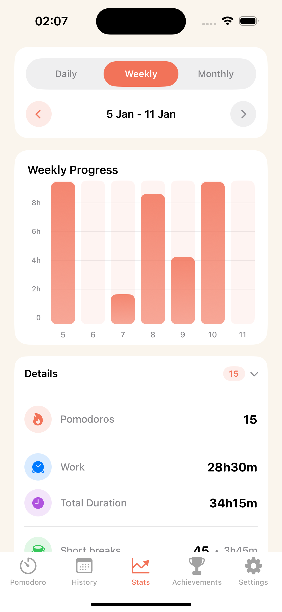Pomocycle - Pomodoro Timer - Screenshot 4 showing product features and functionality