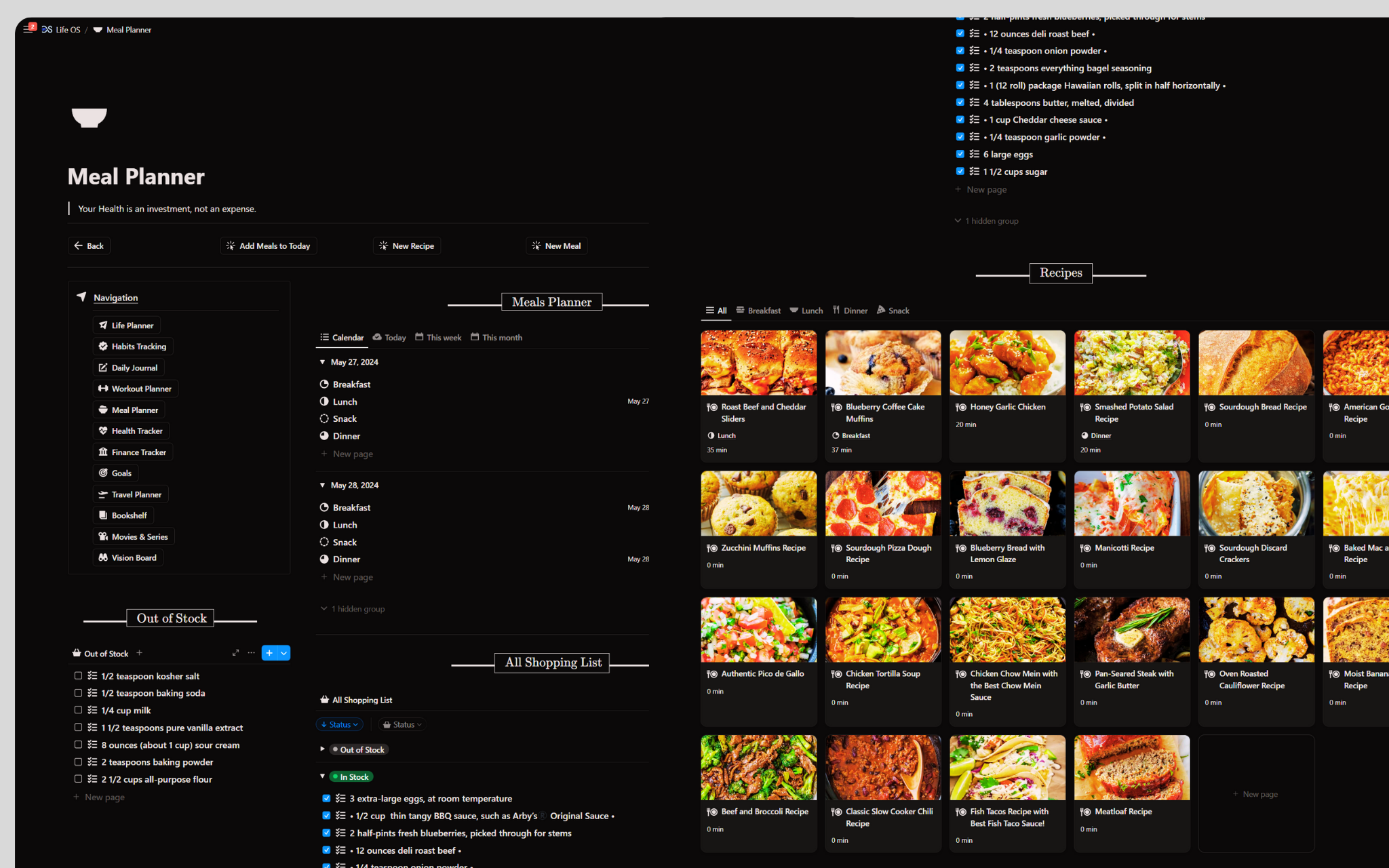 Life OS Notion Template gallery image