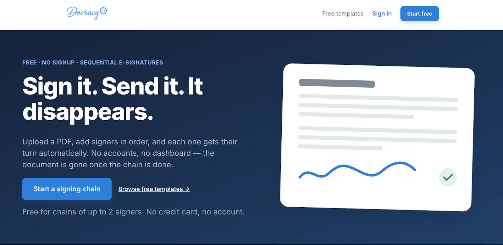Docracy -sign it, send it, it disappears screenshot 2