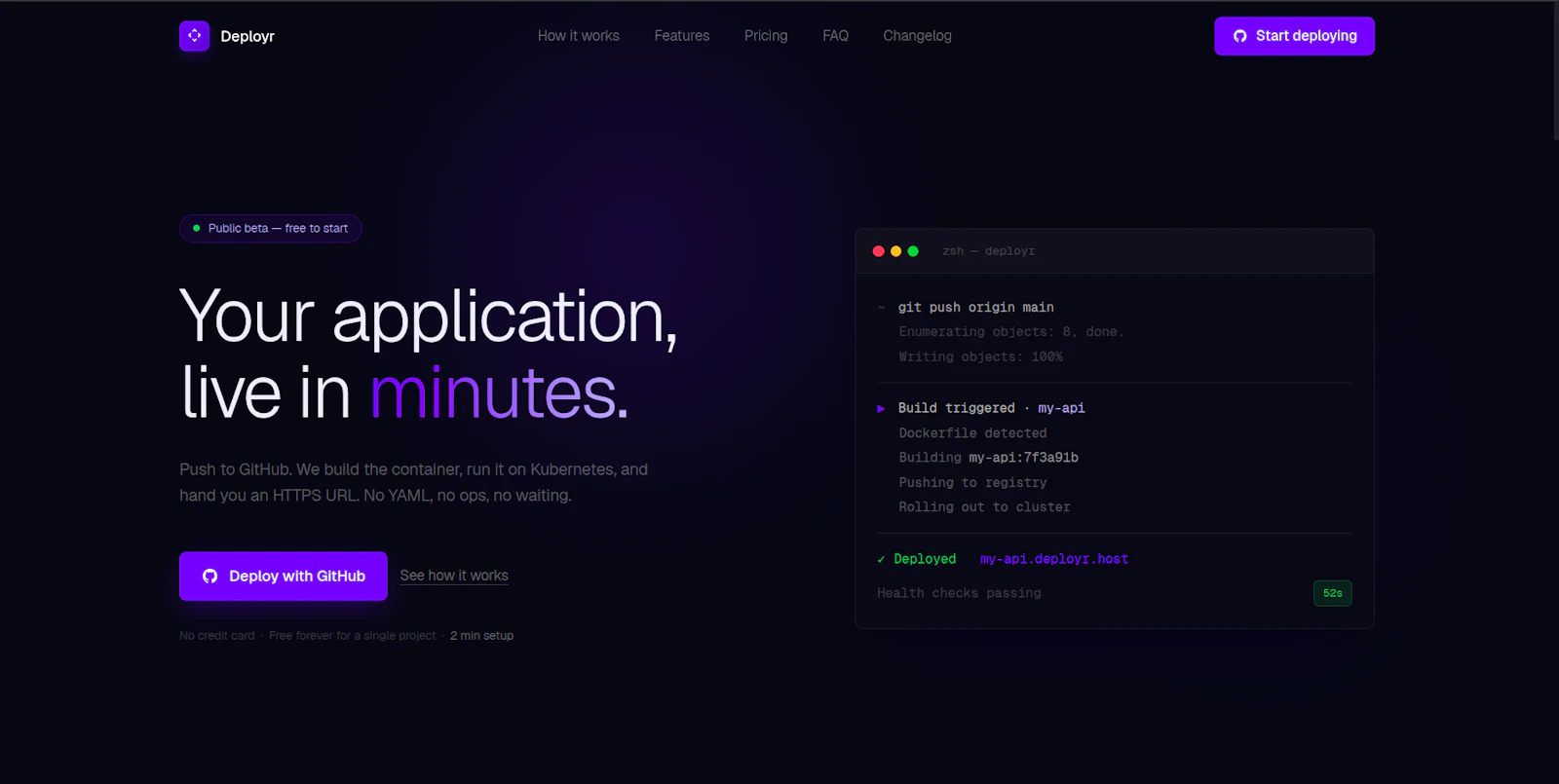 Deployr screenshot 1
