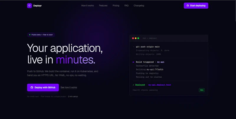 Deployr screenshot 1