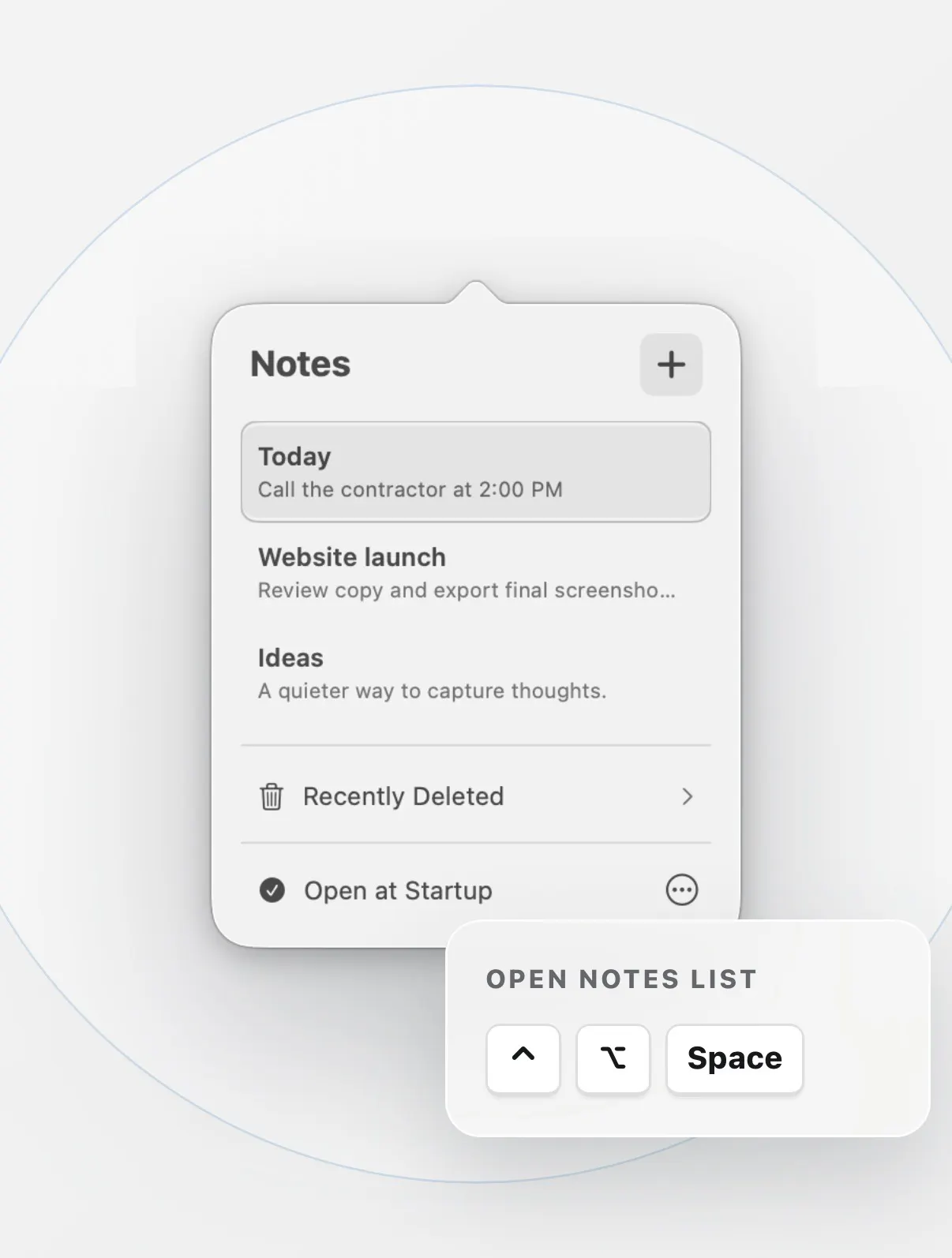 MenuBar Notes gallery image