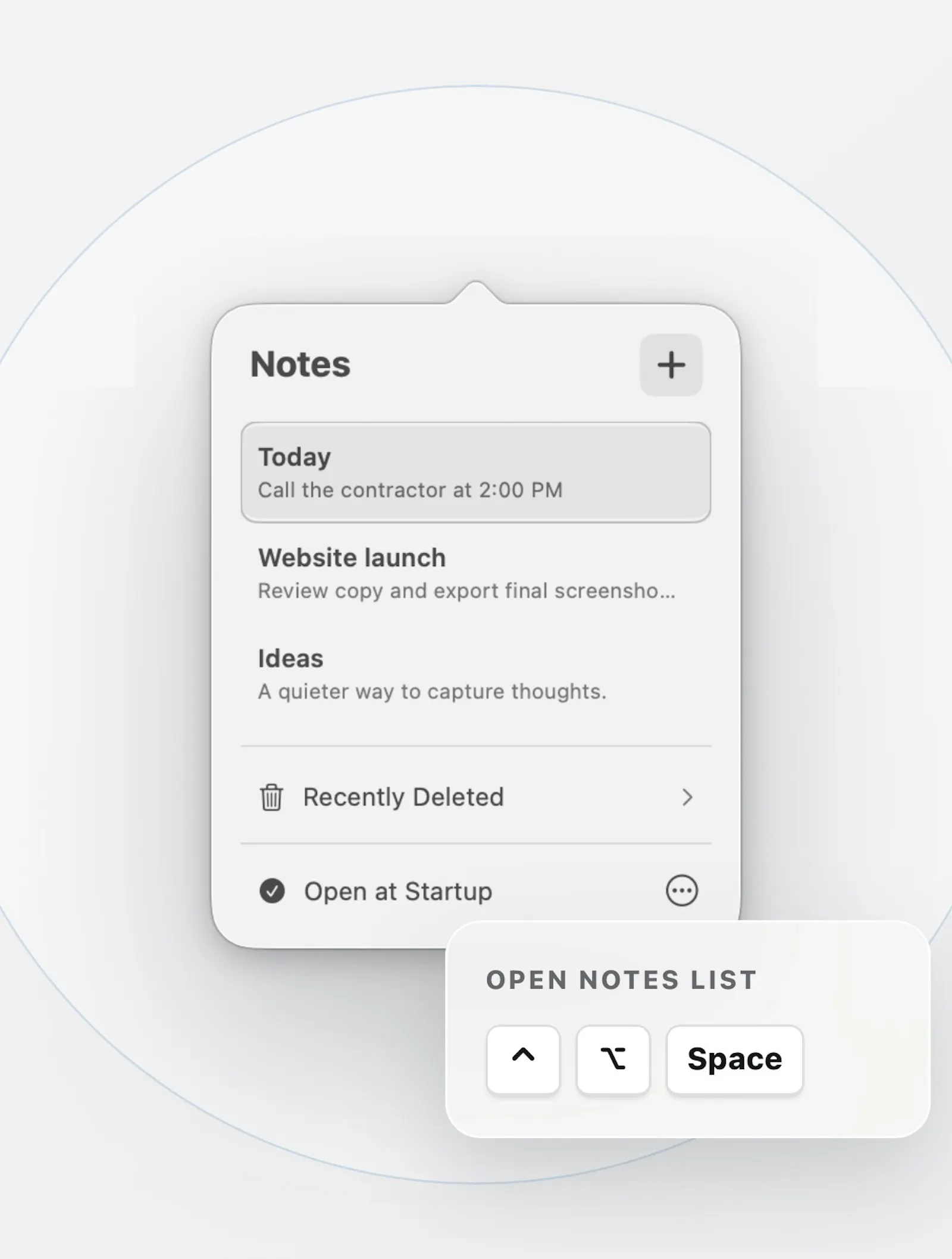 MenuBar Notes screenshot 2