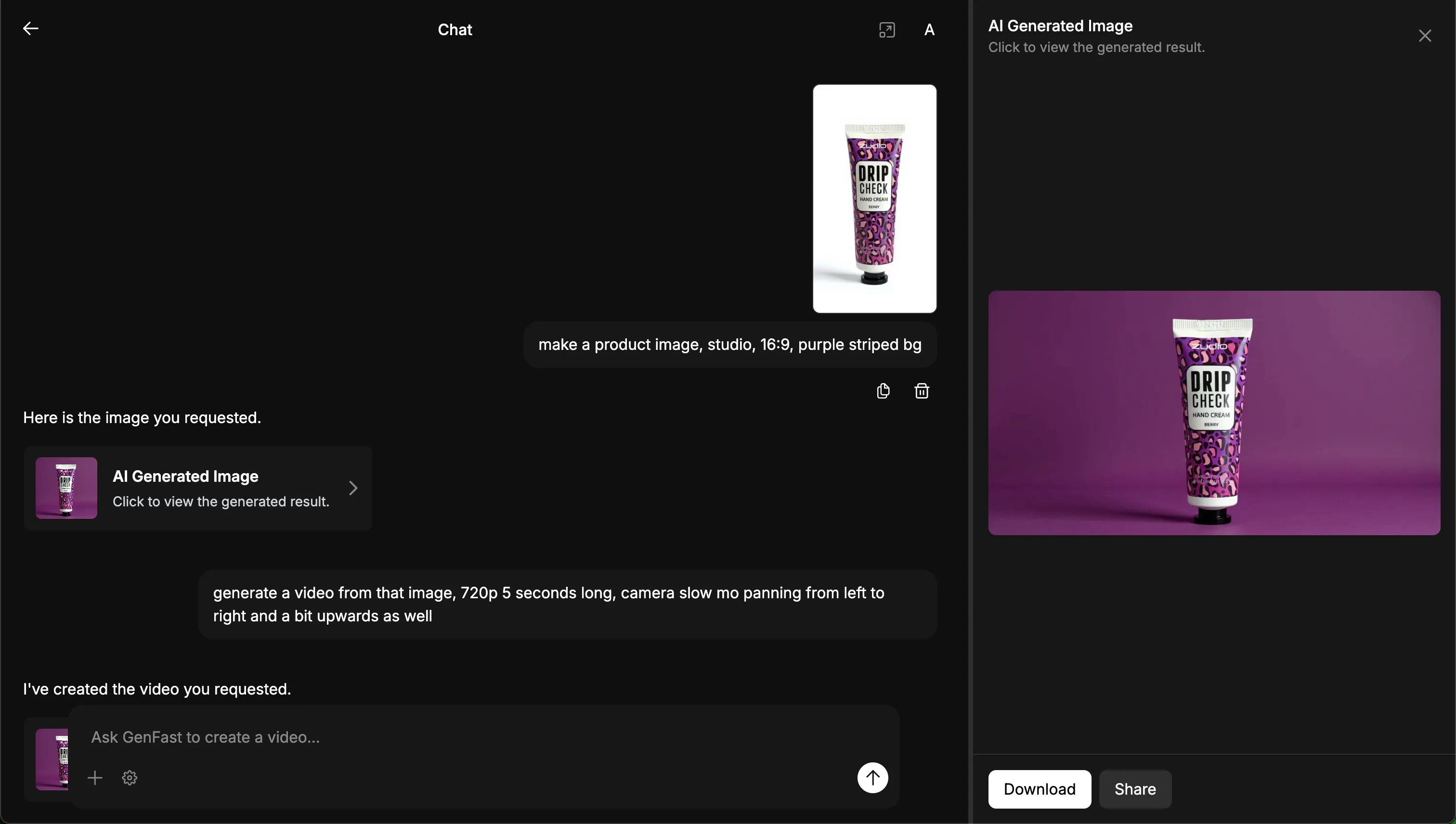 Gen Fast GenFa.st: Your entire studio, in a single prompt. | Product Hunt