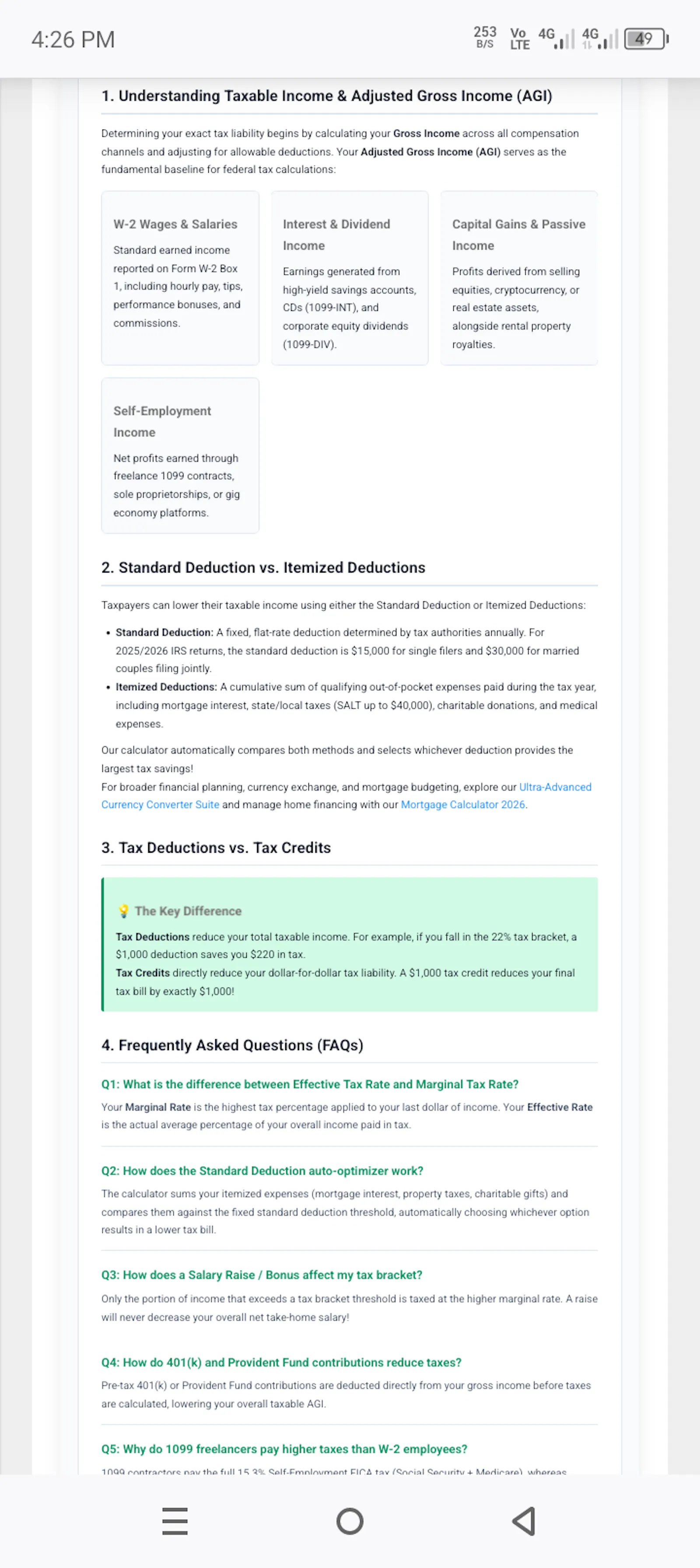 Income Tax & Salary Calculator 2026 screenshot 3