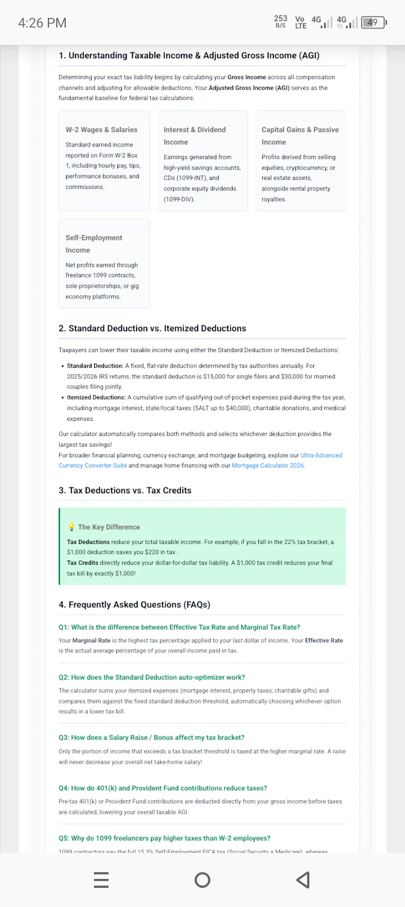 Income Tax & Salary Calculator 2026 screenshot 3