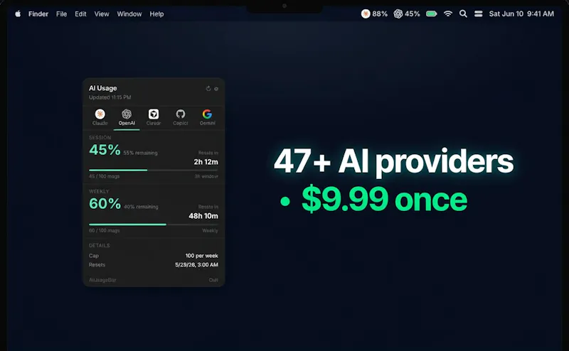 AIUsageBar screenshot 2