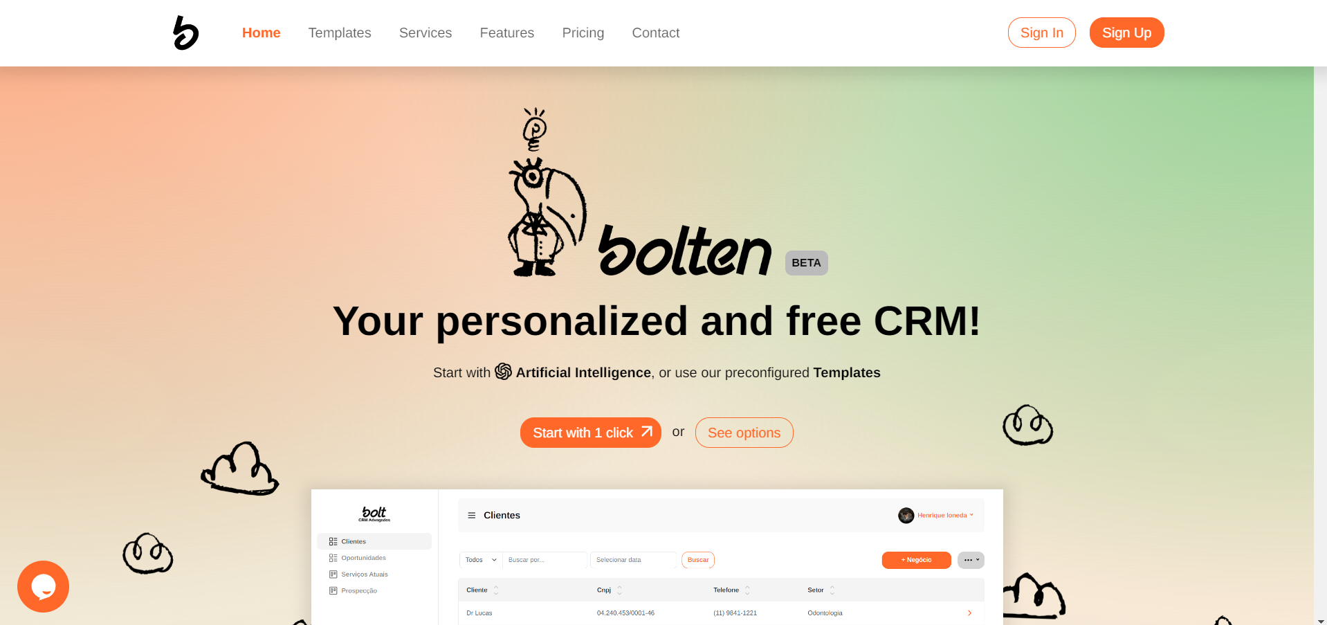 startuptile Bolten-Build your own CRM with AI help - for free