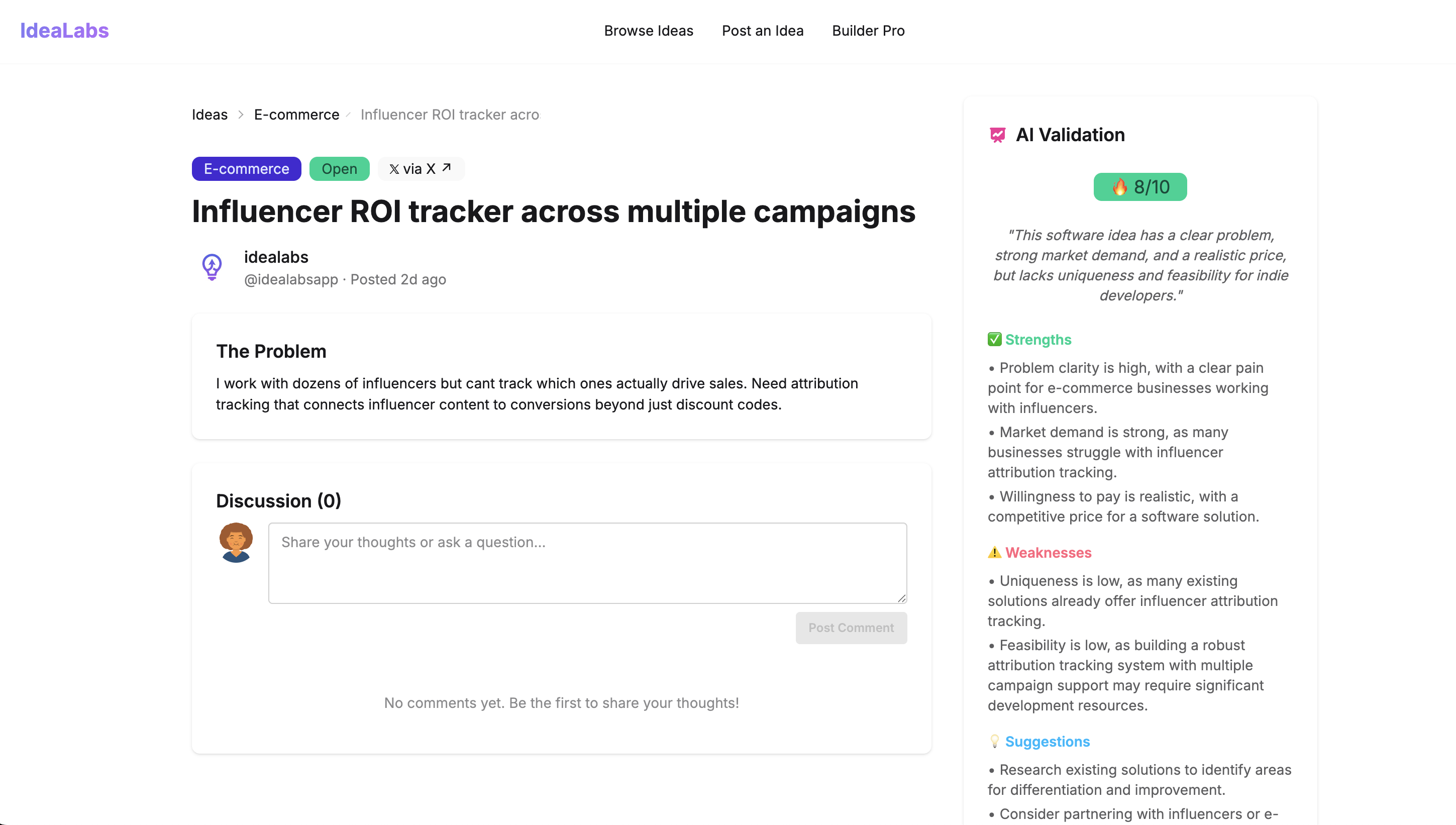 IdeaLabsApp - Screenshot 3 showing product features and functionality