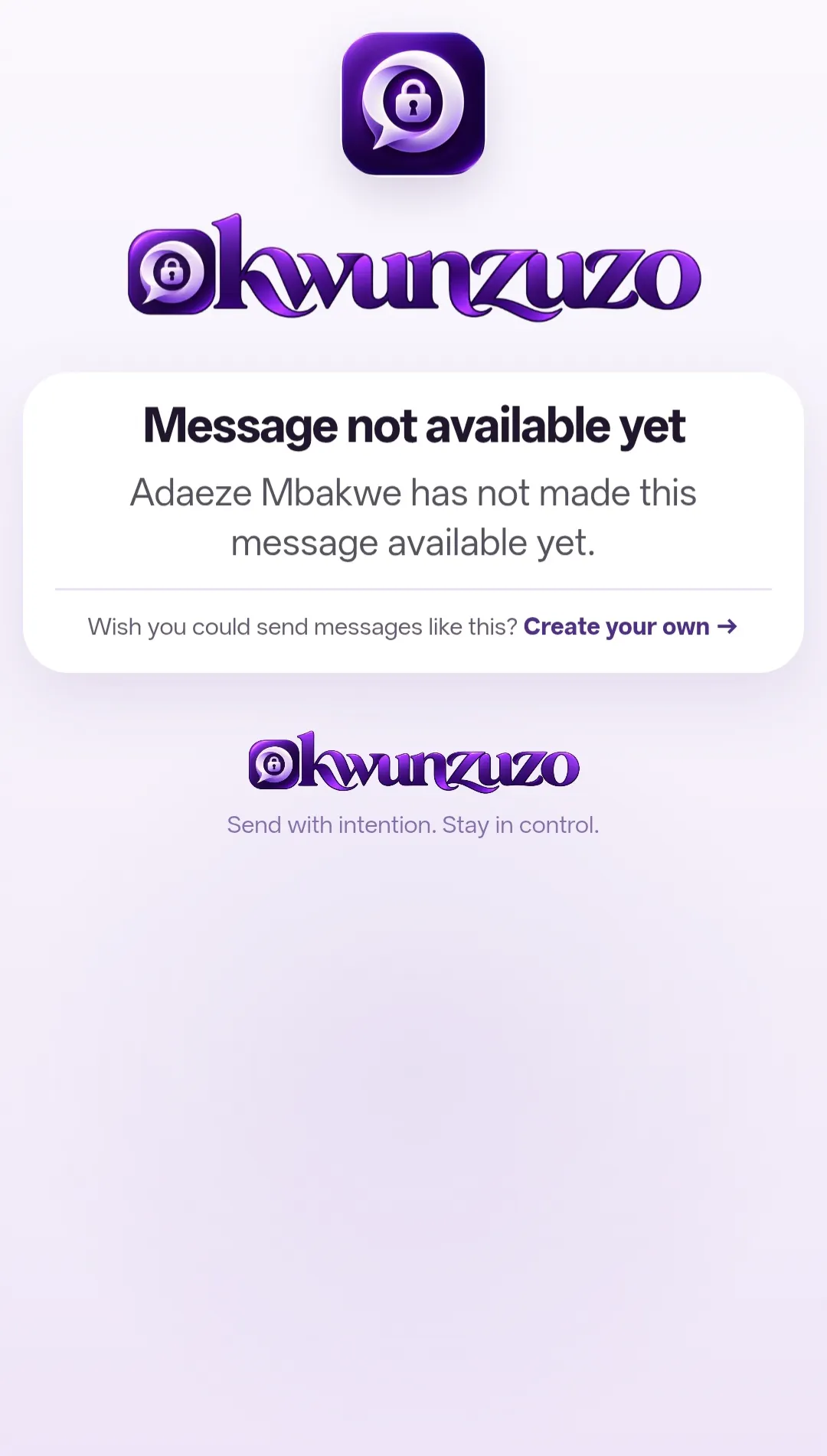 Okwunzuzo gallery image