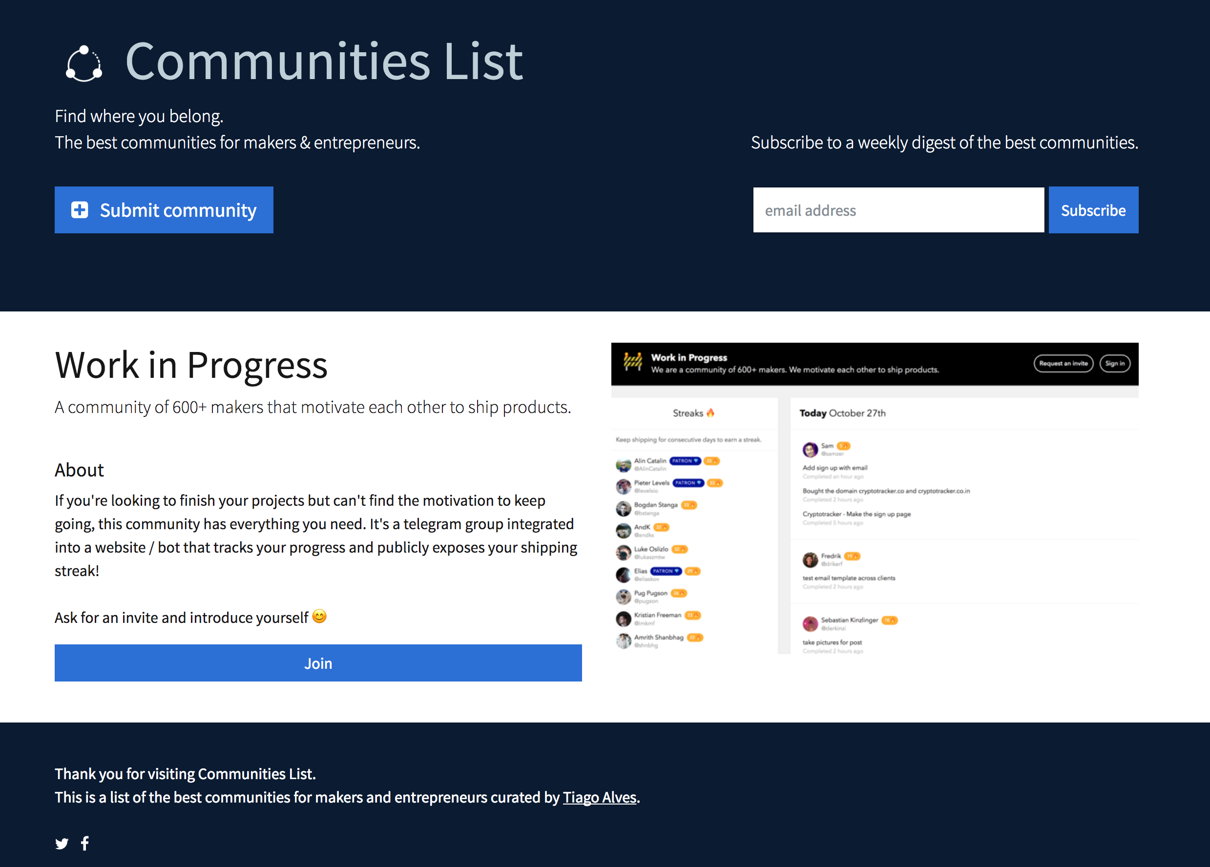 Communities List Image