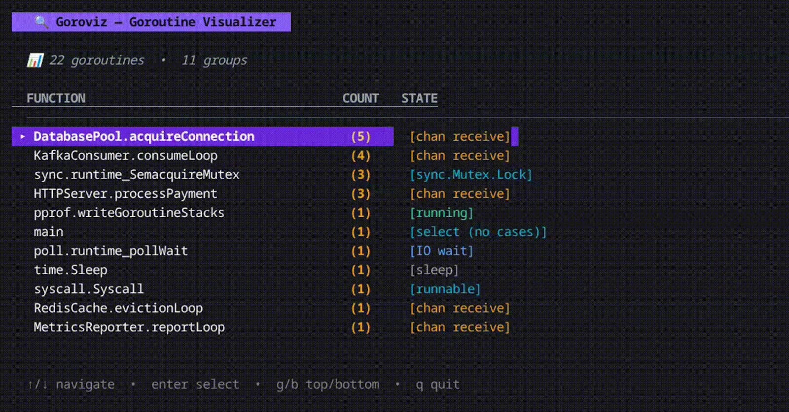 Goroviz screenshot 3