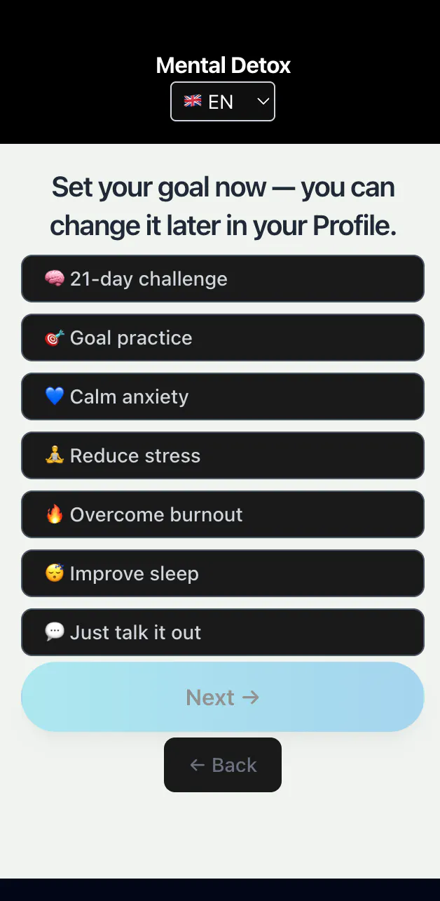 Mental Detox Your pocket psychologist.  gallery image