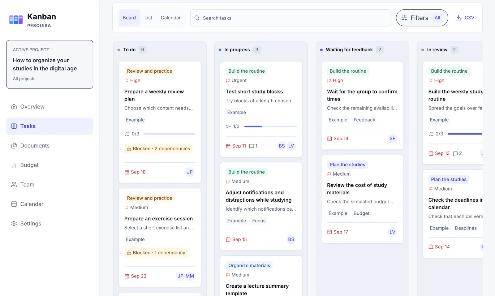 Kanban Pesquisa screenshot 3