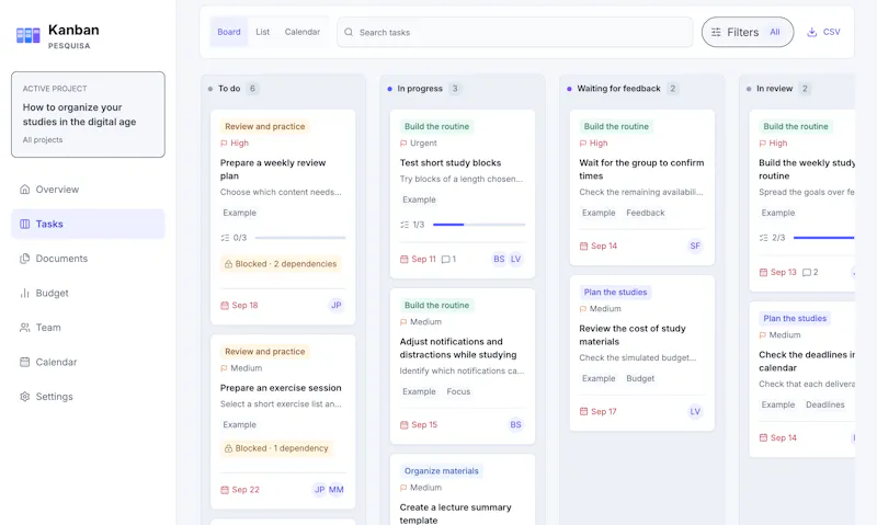 Kanban Pesquisa screenshot 3