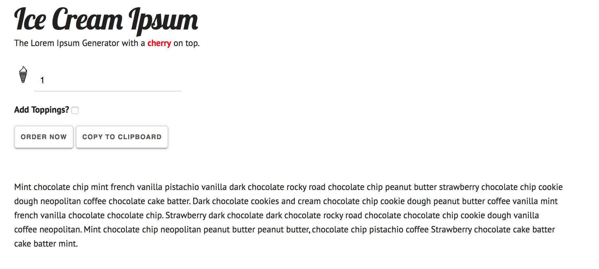 Ice Cream Ipsum gallery image