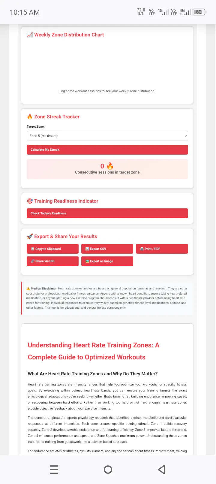 Heart Rate Zone Calculator Pro gallery image