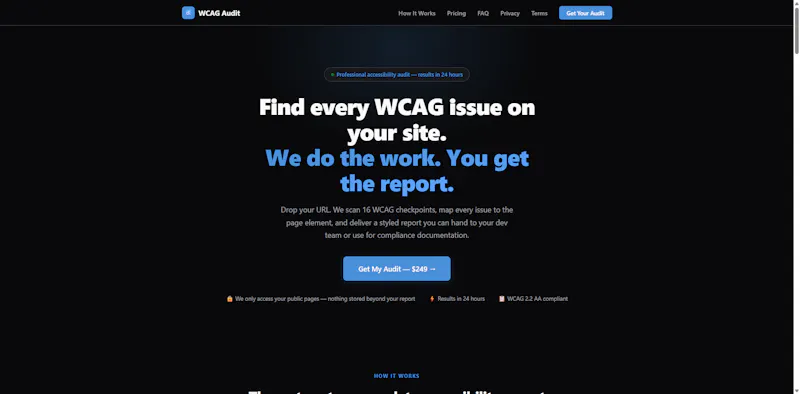 Accessibility Audit — WCAG Compliance screenshot 1