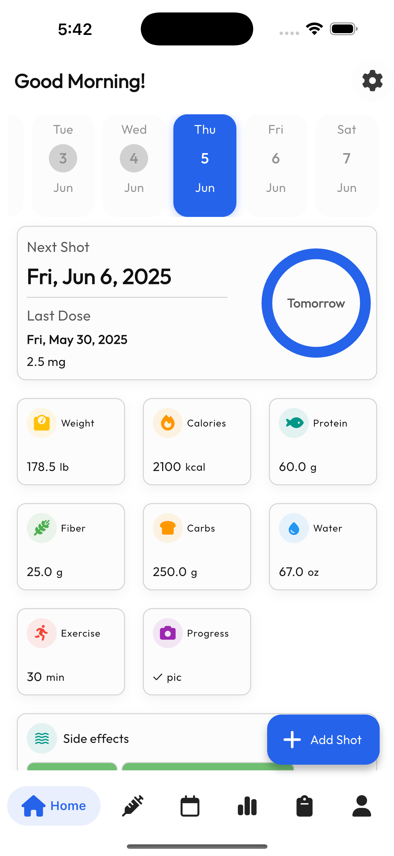 GLP1 Tracker - GLP1 Medication Tracking Log media 1