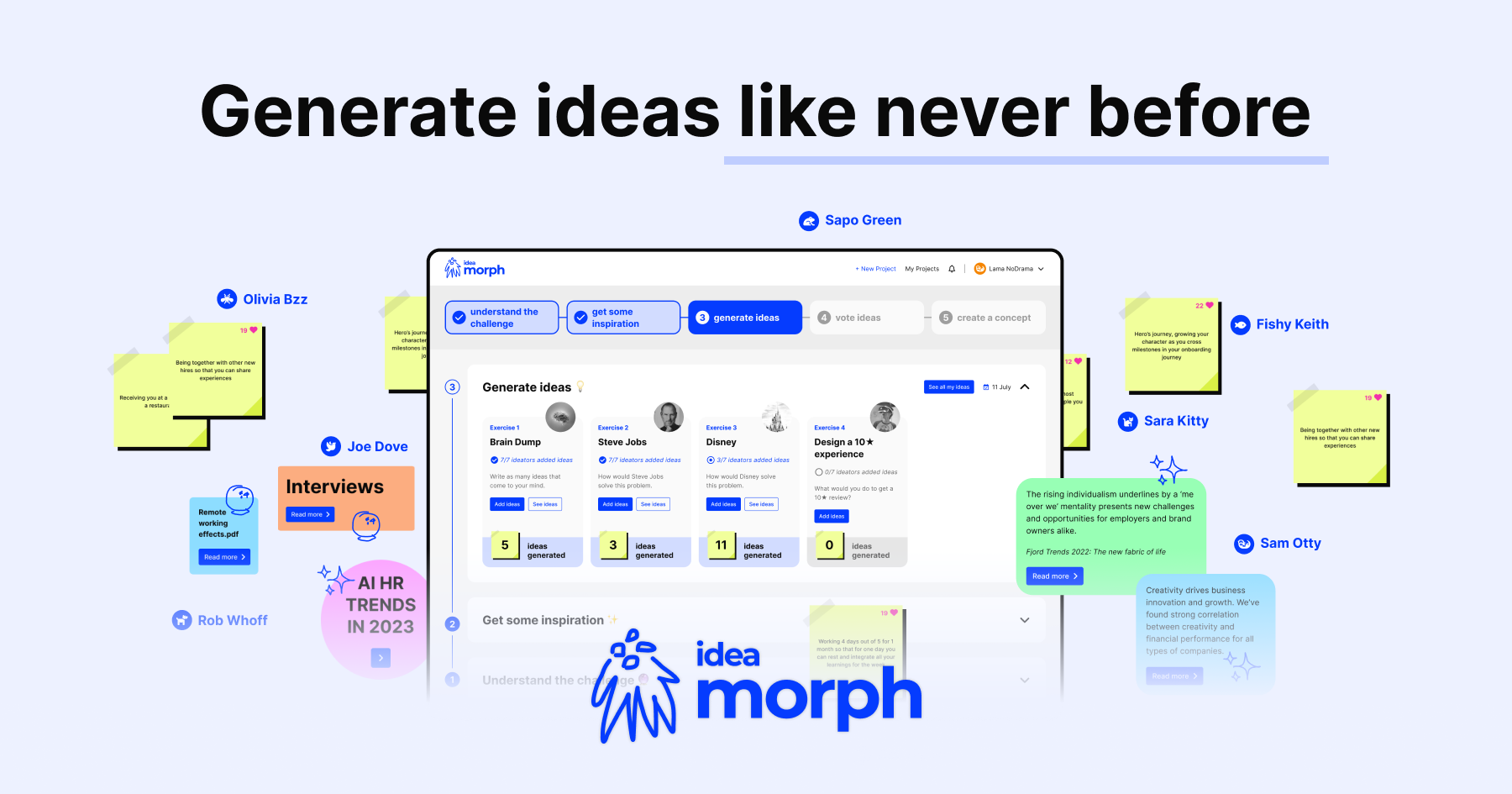 startuptile Idea Morph-Brainstorming Tool