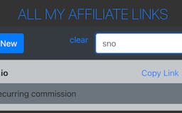 All my affiliate links - Chrome ext. media 3
