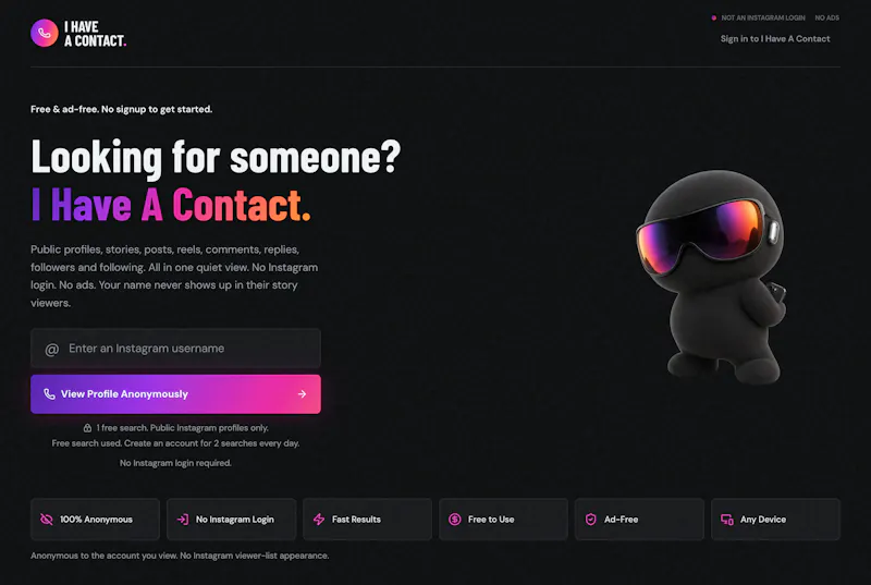 I Have A Contact screenshot 1