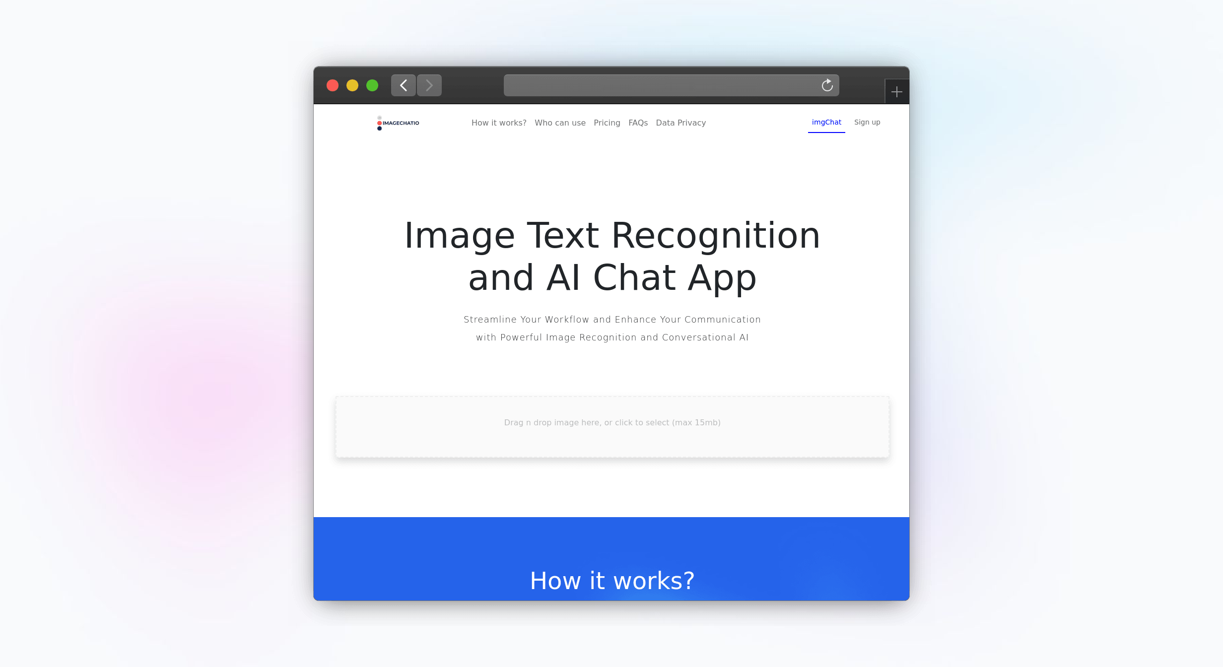 Imgchatio - OCR은 AI를 만난다 : 텍스트 추출, 채팅 똑똑한 채팅 미디어 1