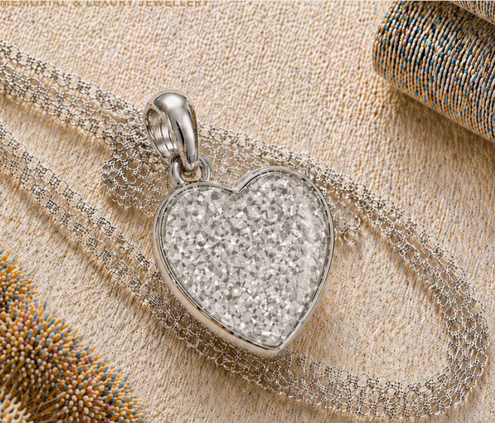 Sterling Silver Heart Memorial Necklace screenshot 1