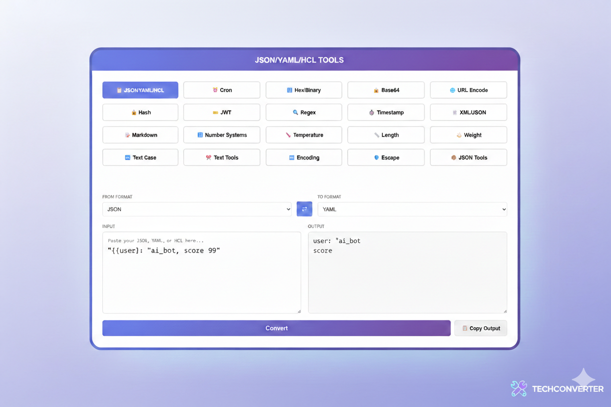 Tech Converter - Main product screenshot demonstrating key features and user interface