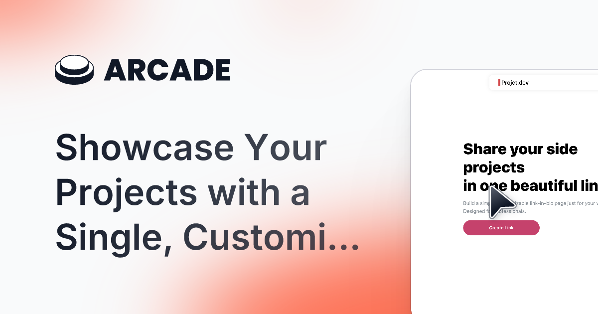 projct.dev link-in-bio - แสดงโครงการด้านข้างของคุณในการ์ดที่สวยงามใบเดียว media 5