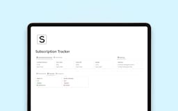 Subscription Tracker for Notion media 3