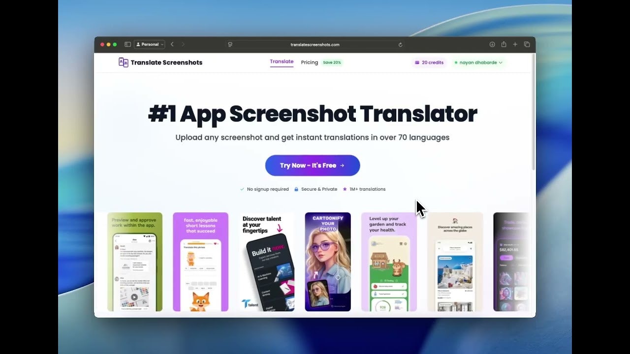 Translate Screenshots gallery image